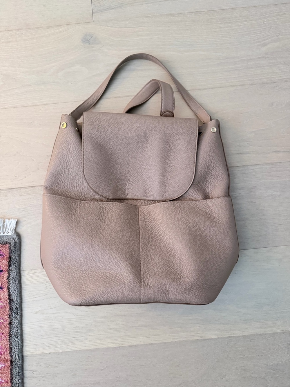 CUYANA Pebble Leather backpack - cappuccino